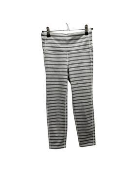NWOT Athleta grey & white striped leggings, women’s size XS